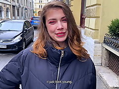 A Simple Demand on the Street Completed with an Unexpected Completing - Cum on Pussy and Put on Panties