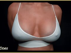Wifey getting her extraordinaire tits moist in numerous boulder-holders - compilation movie