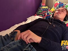 Faux Hostel Busty Asian humid vag causes premature ejaculation creampie