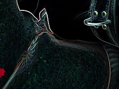 Satanic Cooter Eating. Ritual Tonguing and Sucking Brings Lilith to Orgasm. Psychedelic Brink Fx Version. Main View.