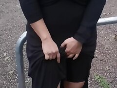 Made My Cunt Bust Outdoors with the Faux-cock