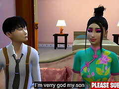 Japanese Lesbian step Mommy And step Stepdaughter Trick step Stepson To Observe To See Them While Having Fucky-fucky Then He Joins Them Too In 3some